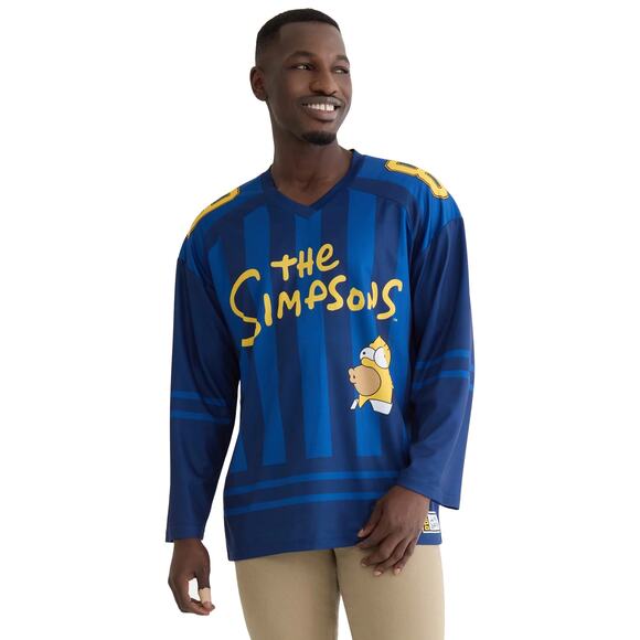 The Simpsons Hockey Jersey NWT Long Sleeve Men's Graphic - Picture 3 of 6